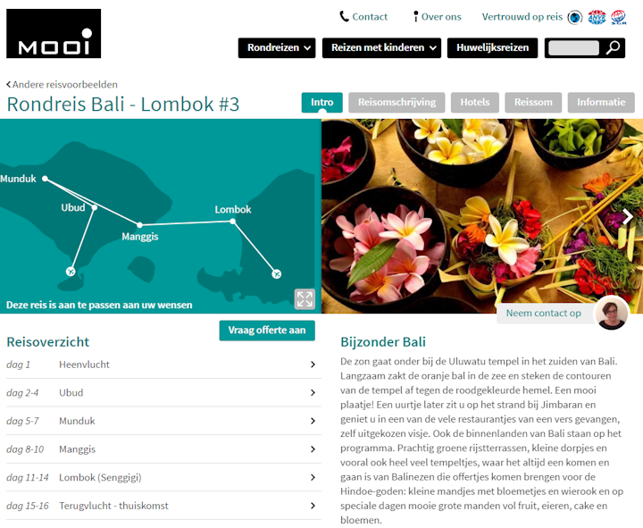 Reisvoorbeeld van Bali - Lombok